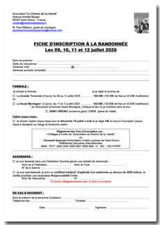 Inscriptions 2020